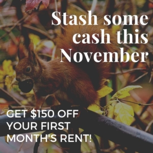$150 off first month's rent