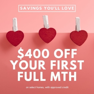 $400 off first full month