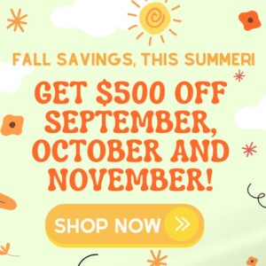 $500 off September October and November